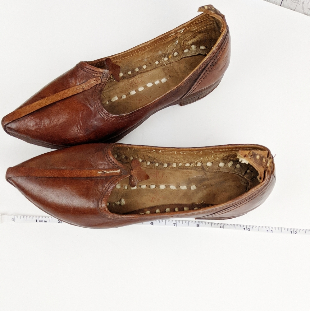 Vintage Brown Leather Authentic Handmade Shoes - Picture 10 of 10